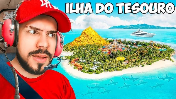 Man sees "Ilha do Tesouro" with attractions in "A Ilha Secreta".